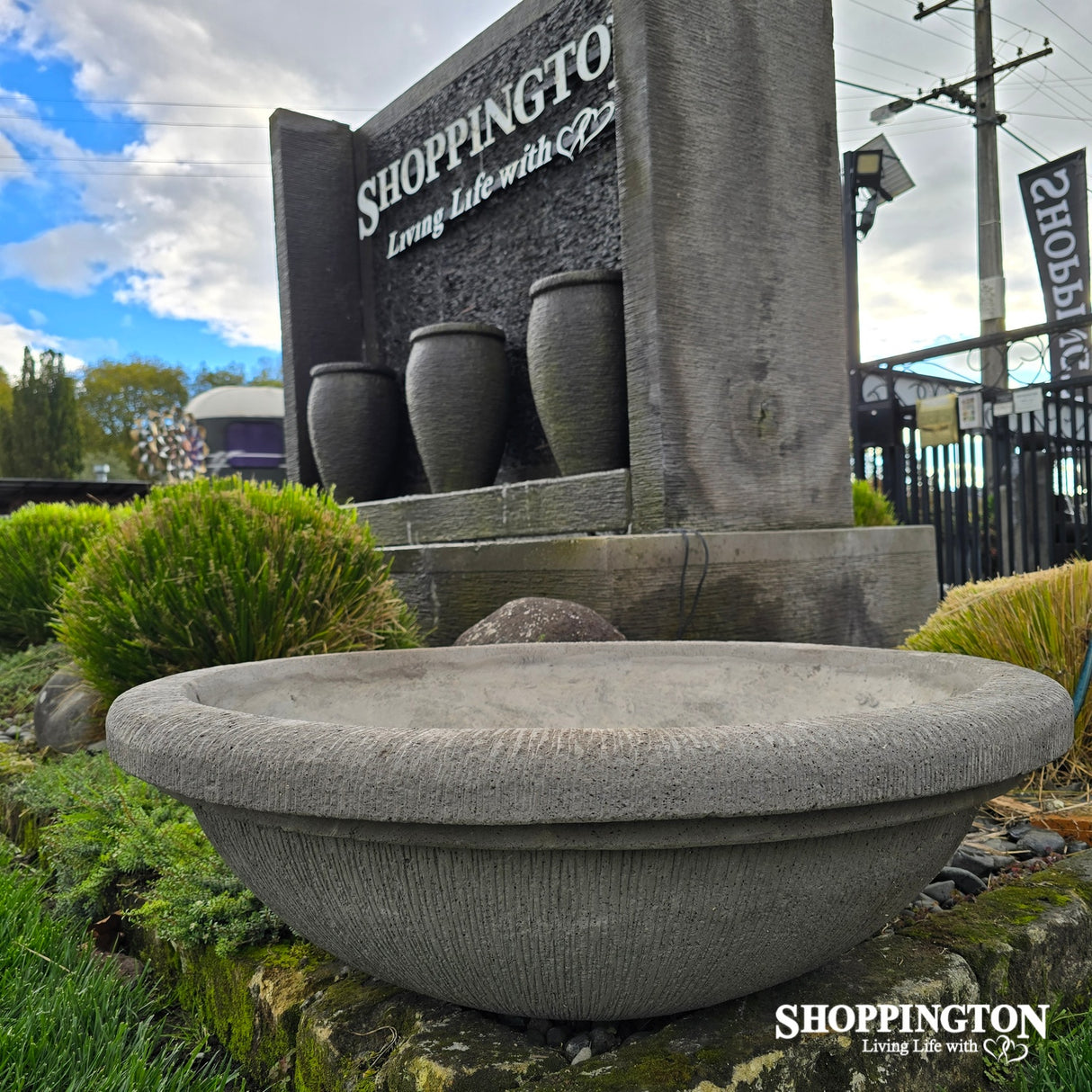 Large Concrete Bowl Planter (available in 2 sizes)