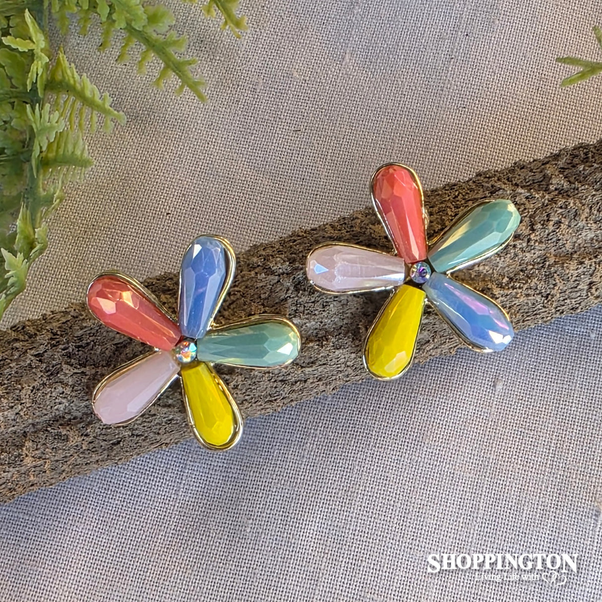 Earrings - Multi Colour Flower