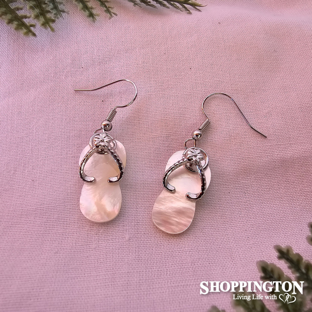 Earrings - White MOP Jandal Earrings