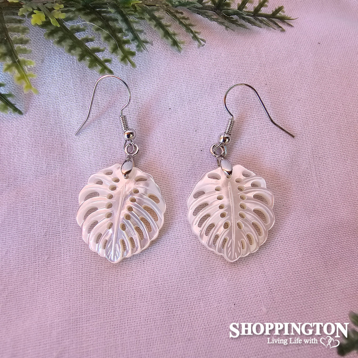Earrings - MOP Palm
