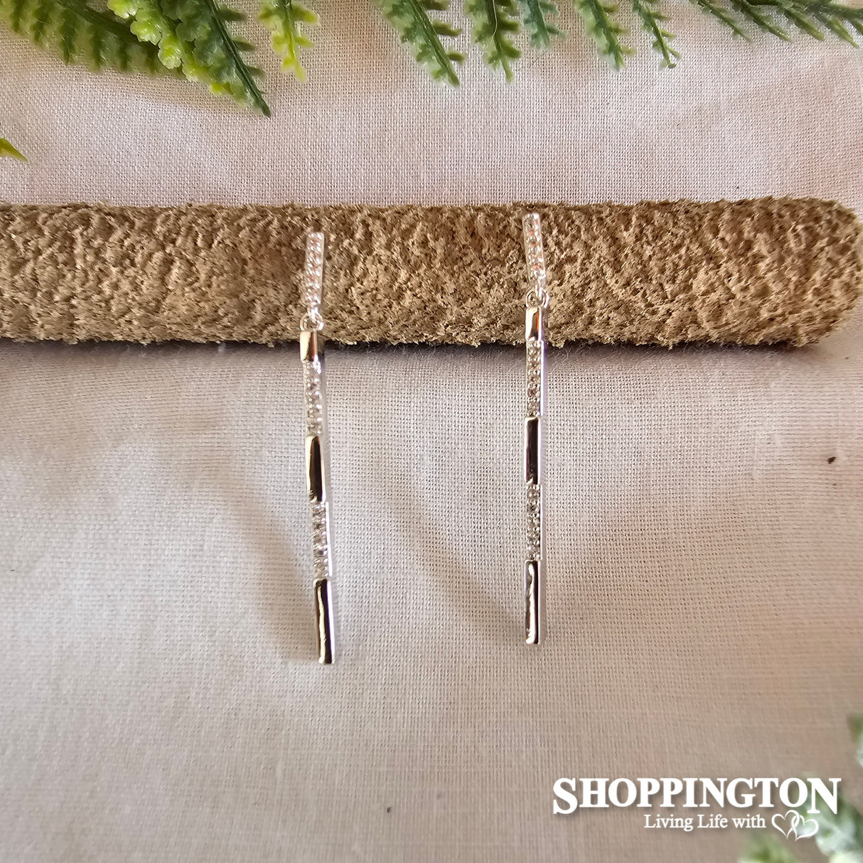 Earrings - Silver Drop Bar