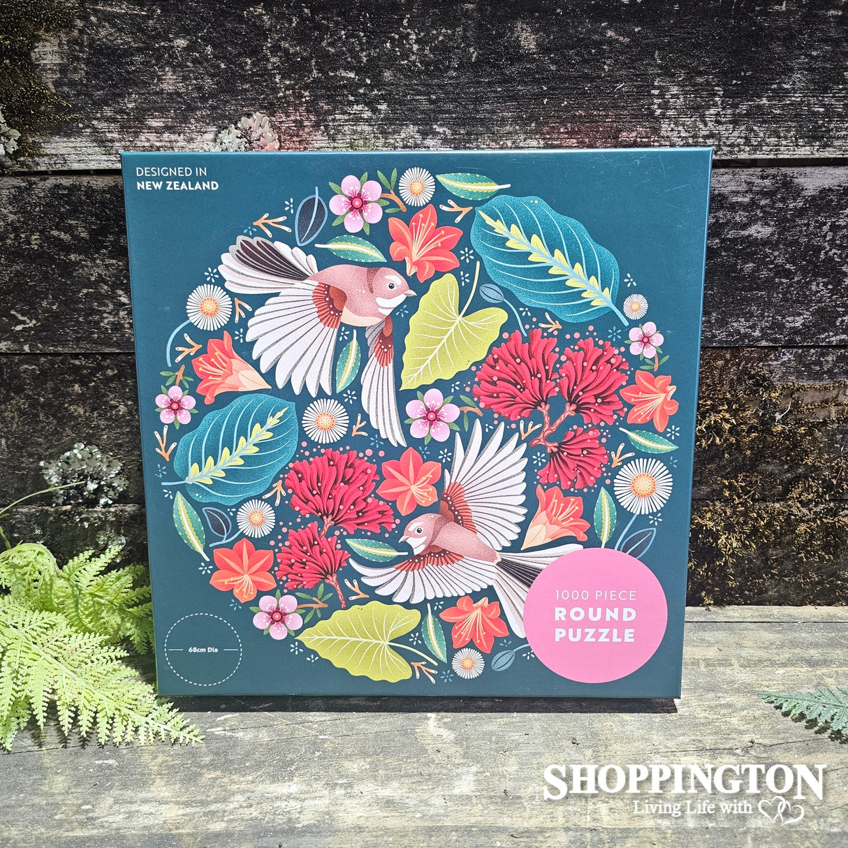 Chirpy Fantails Round 1000 Piece Puzzle