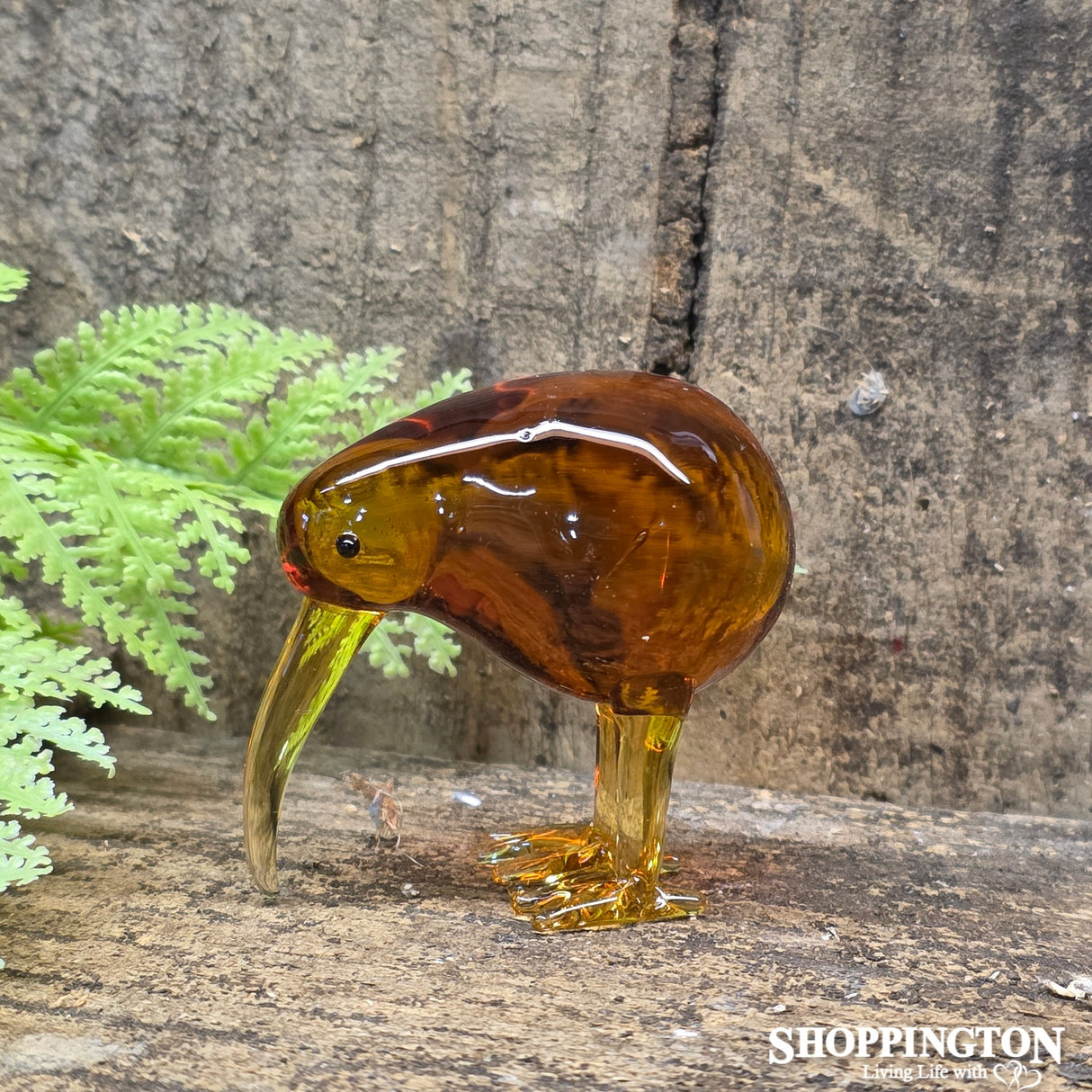 Brown Glass Kiwi