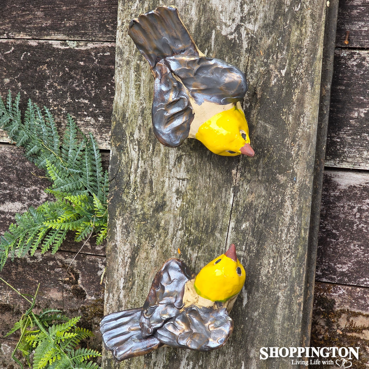 100% NZ Made Pottery Yellow Head Bird