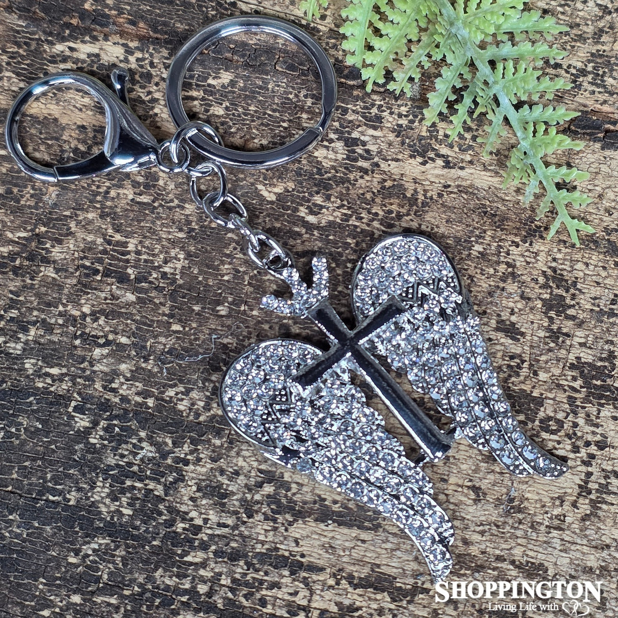 Keyring -Diamante Angel Wings