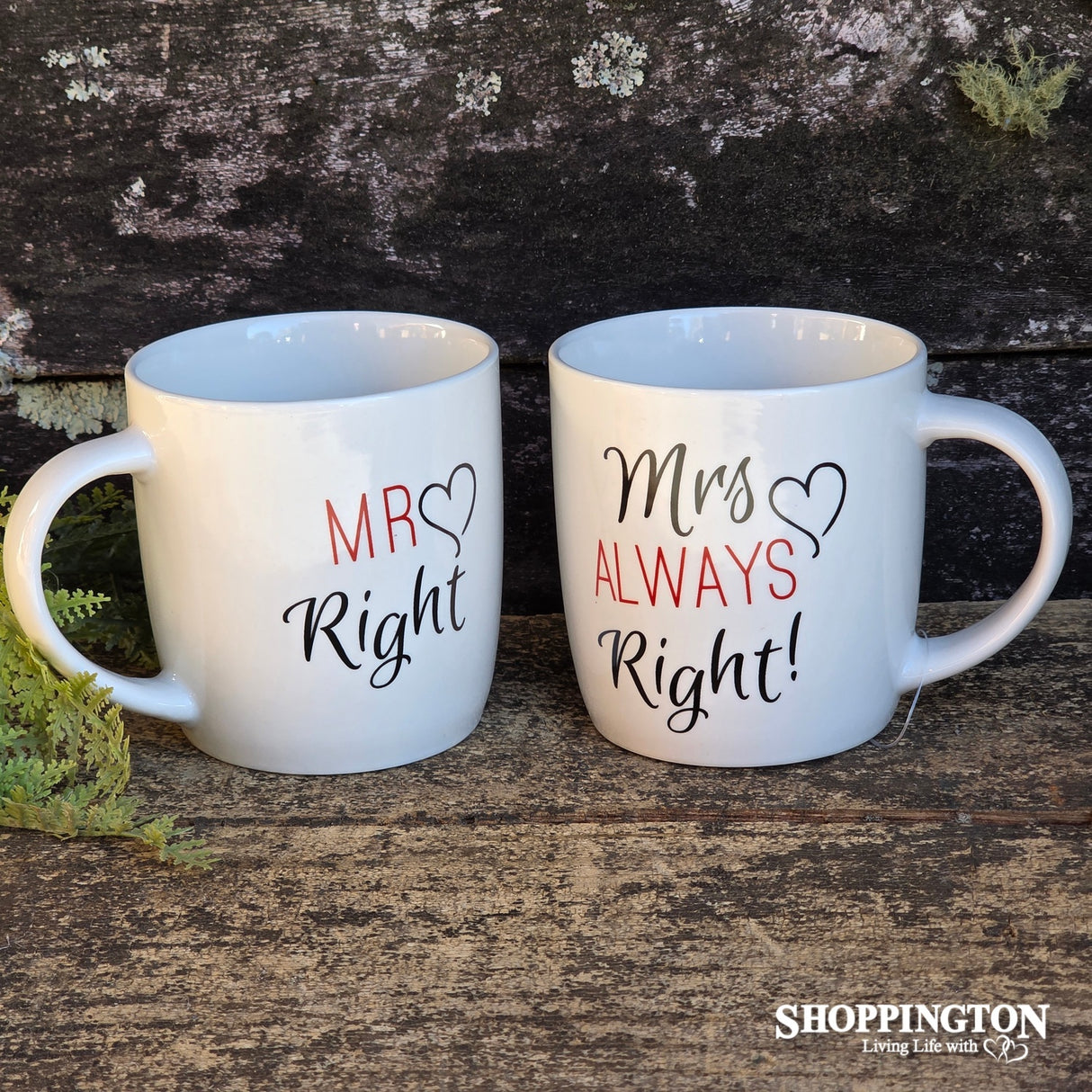 Mr & Mrs Right Coffee Mug Set