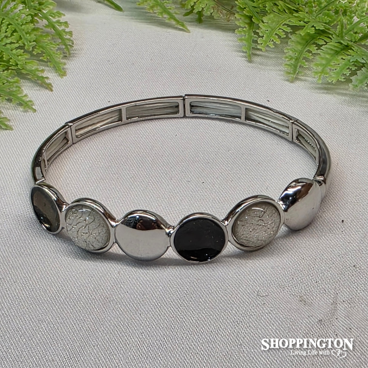 Bracelet - Black & White Domes