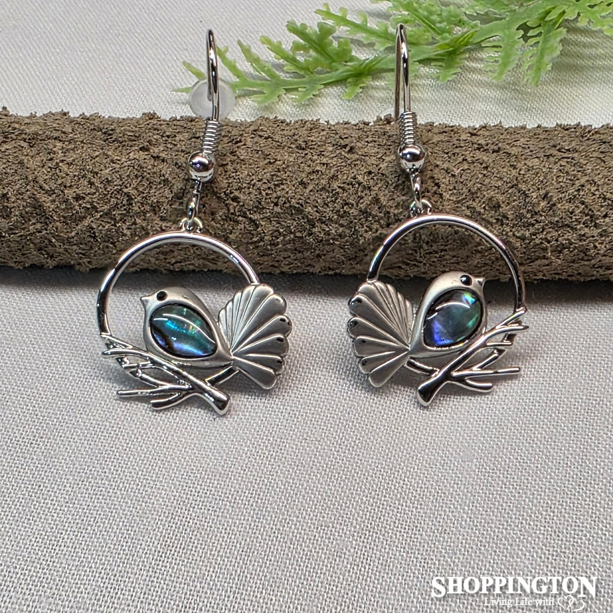 Earrings - Paua Fantail