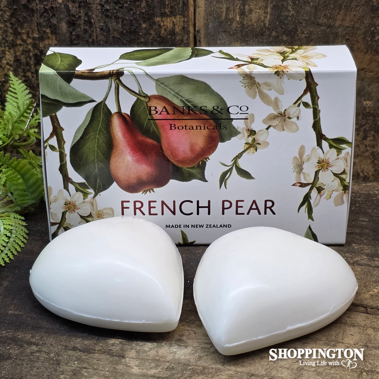 Banks & Co / French Pear Heart Soaps 2pk