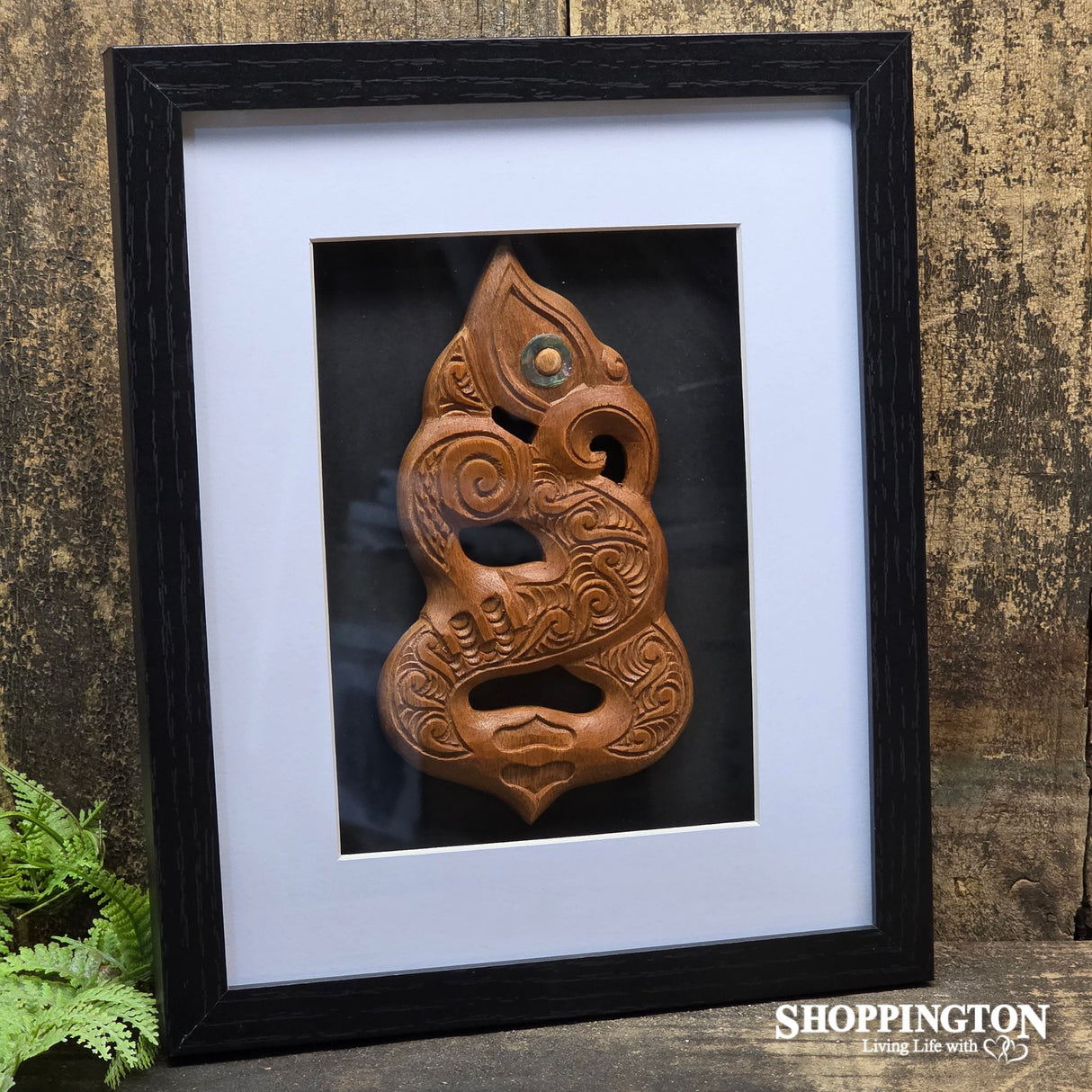Shadow Box - Wood Carved Manaia
