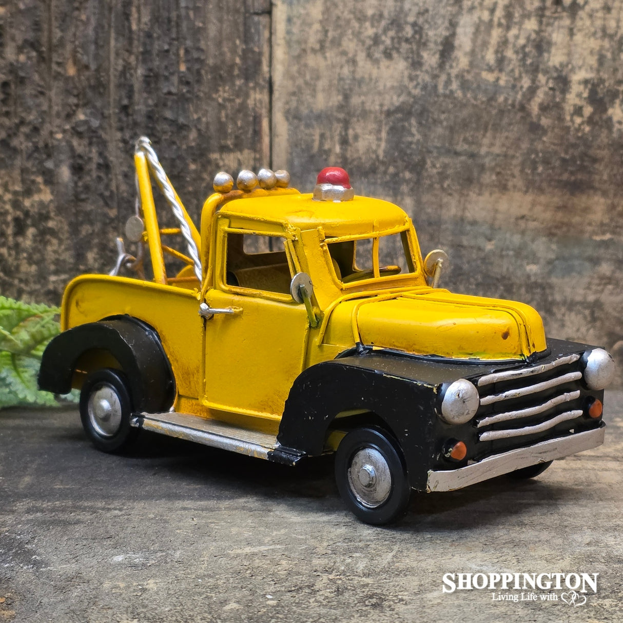 Die Cast Metal Replica Yellow & Black Tow Truck