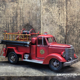 Die Cast Metal Replica Vintage Fire Truck Top Reel