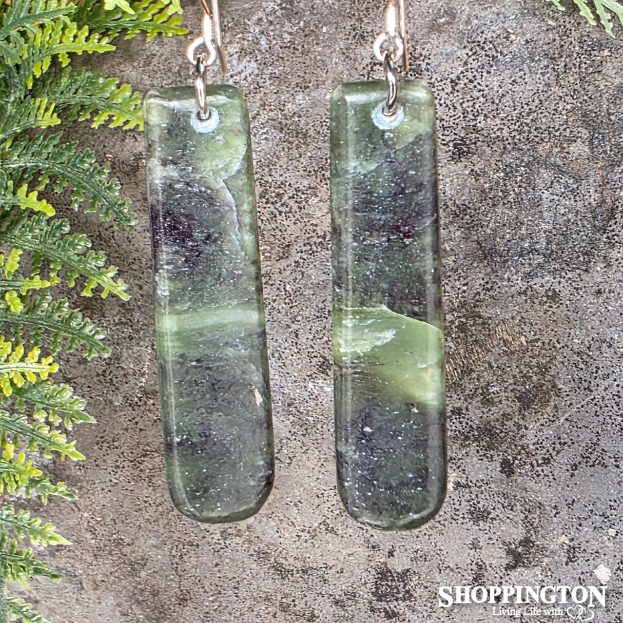Pounamu - Inanga Earrings