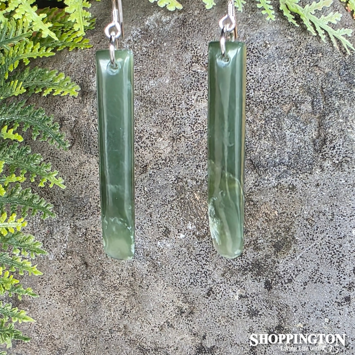Pounamu - Inanga Earrings Mini