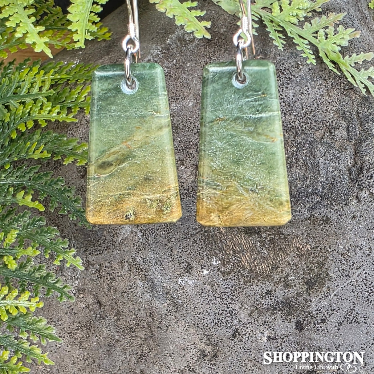 Pounamu - Marsden Flower Jade Earrings