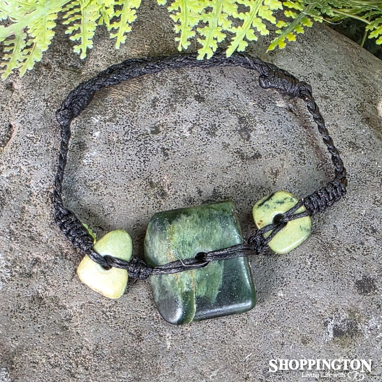 Pounamu - Kōmore Square Bead