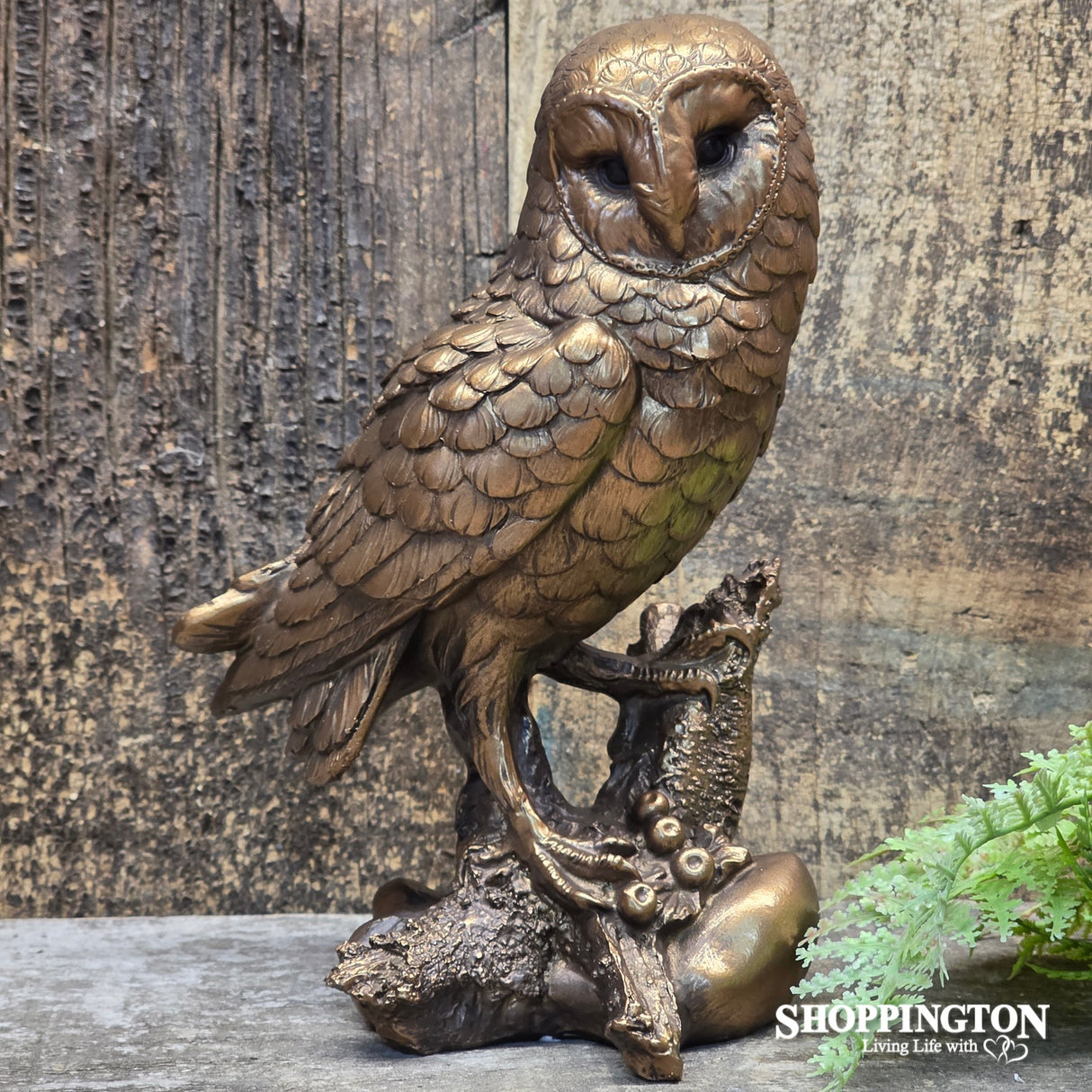 Bronze Owl on Branch