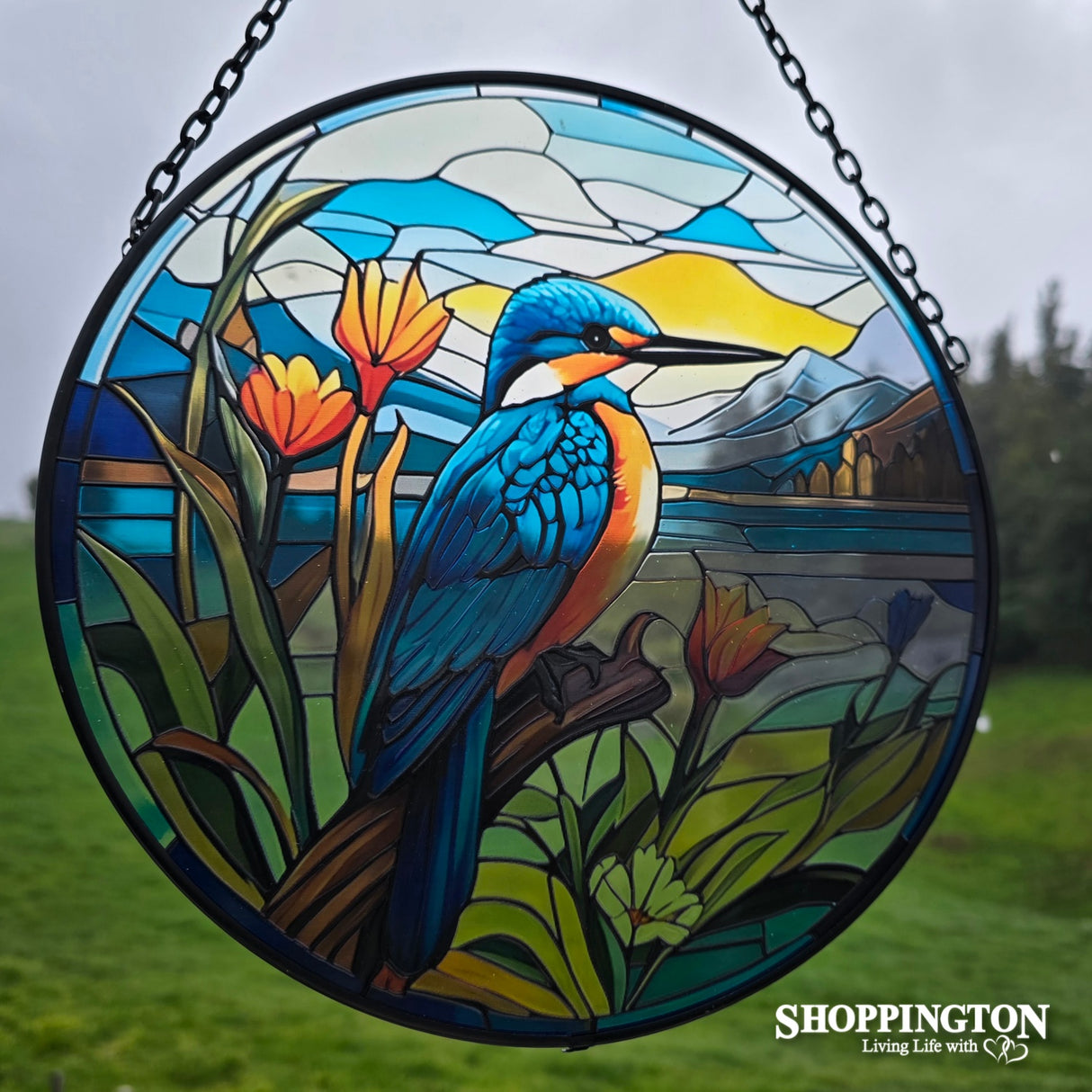Stained Glass Suncatcher - Kingfisher