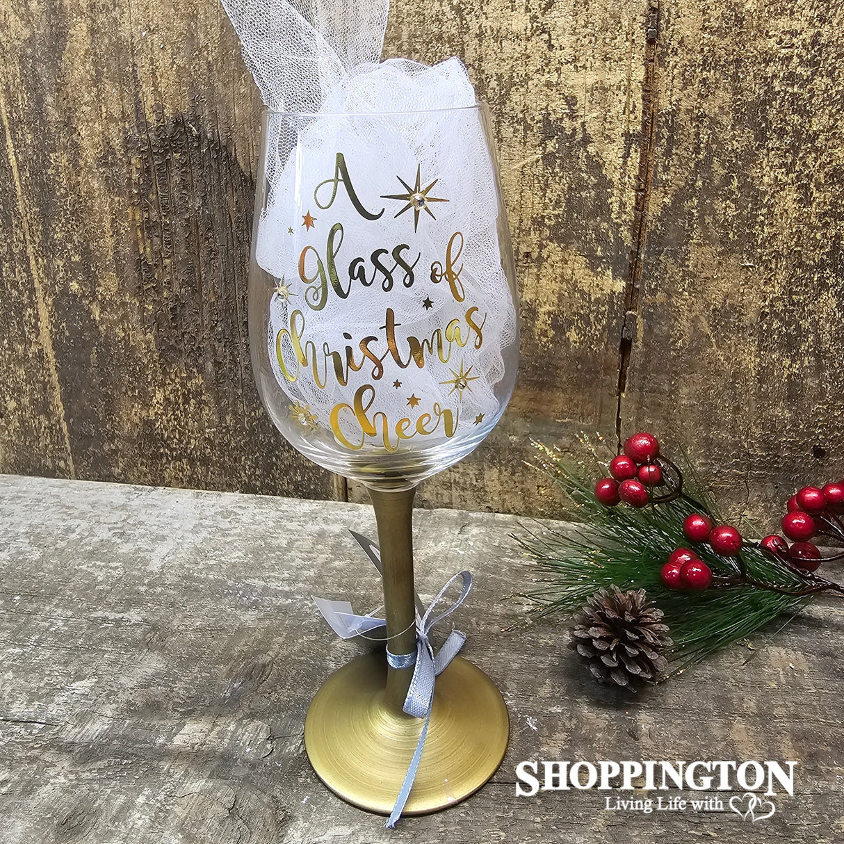 Wine Glass - Christmas Cheer