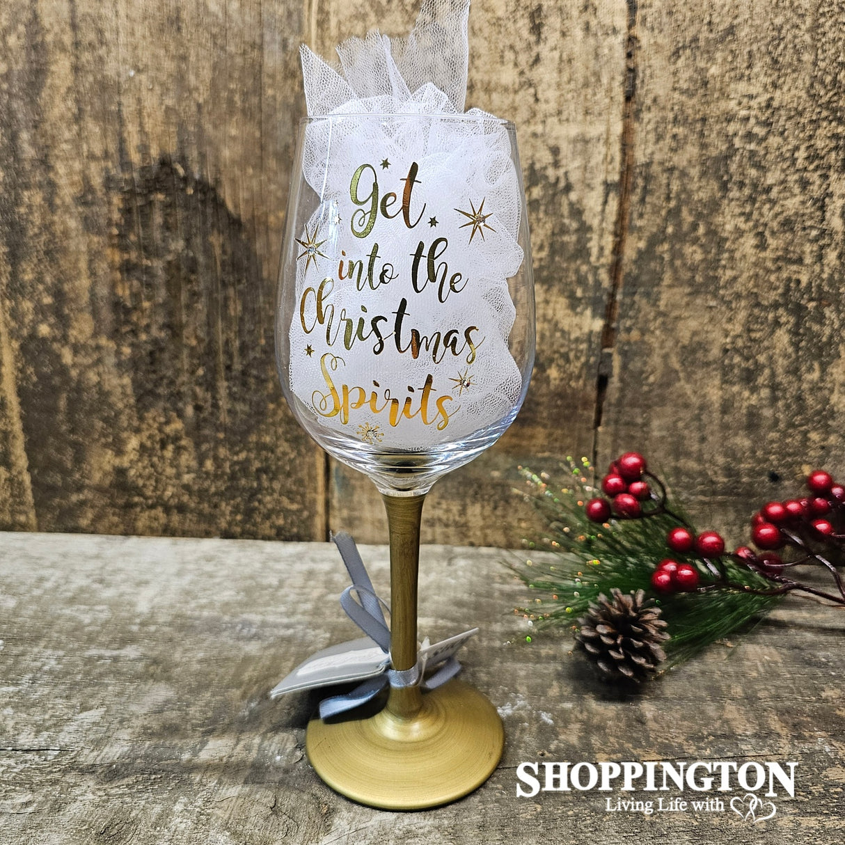 Wine Glass - Christmas Spirit