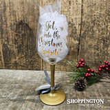Wine Glass - Christmas Spirit