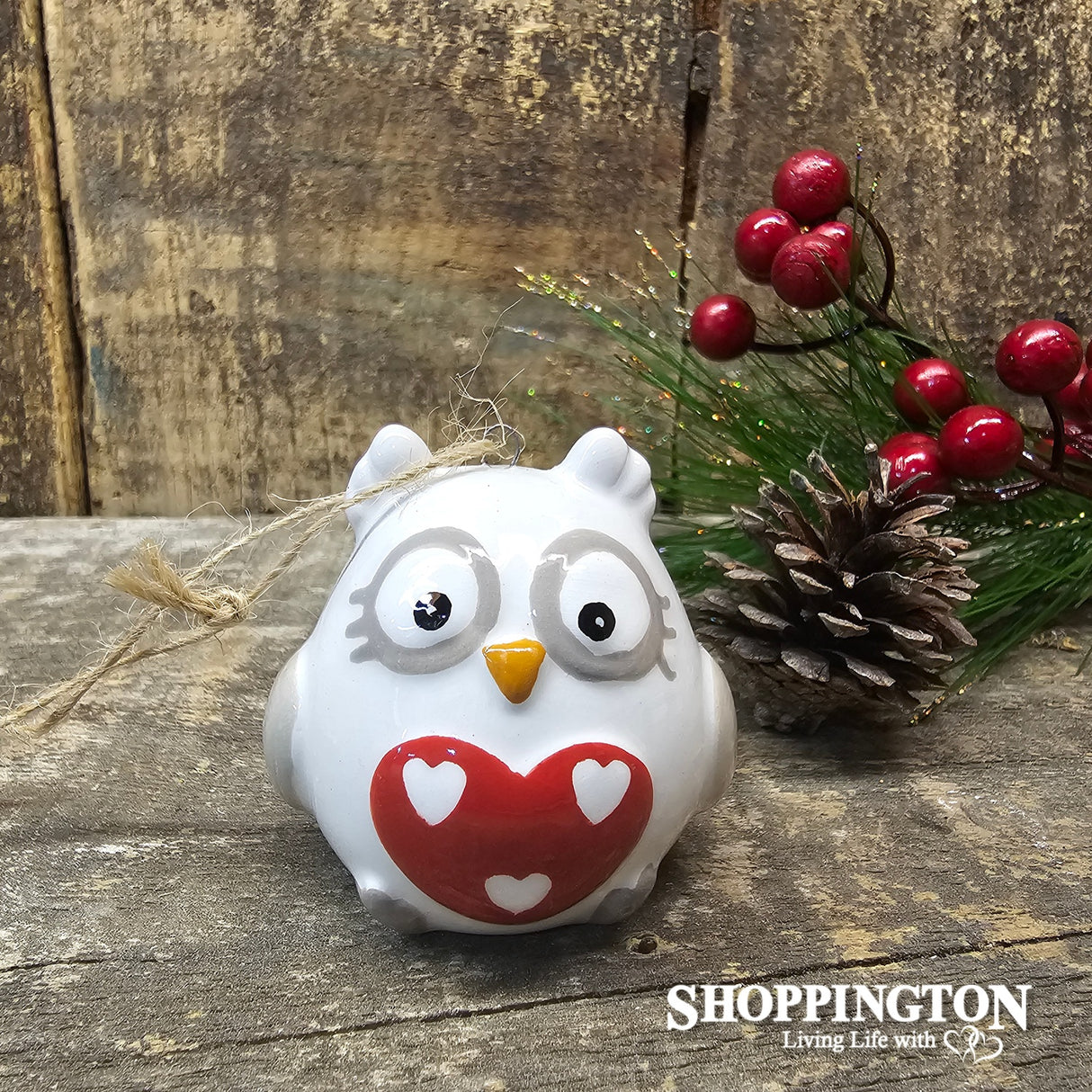 Ceramic Christmas Decoration - Owl