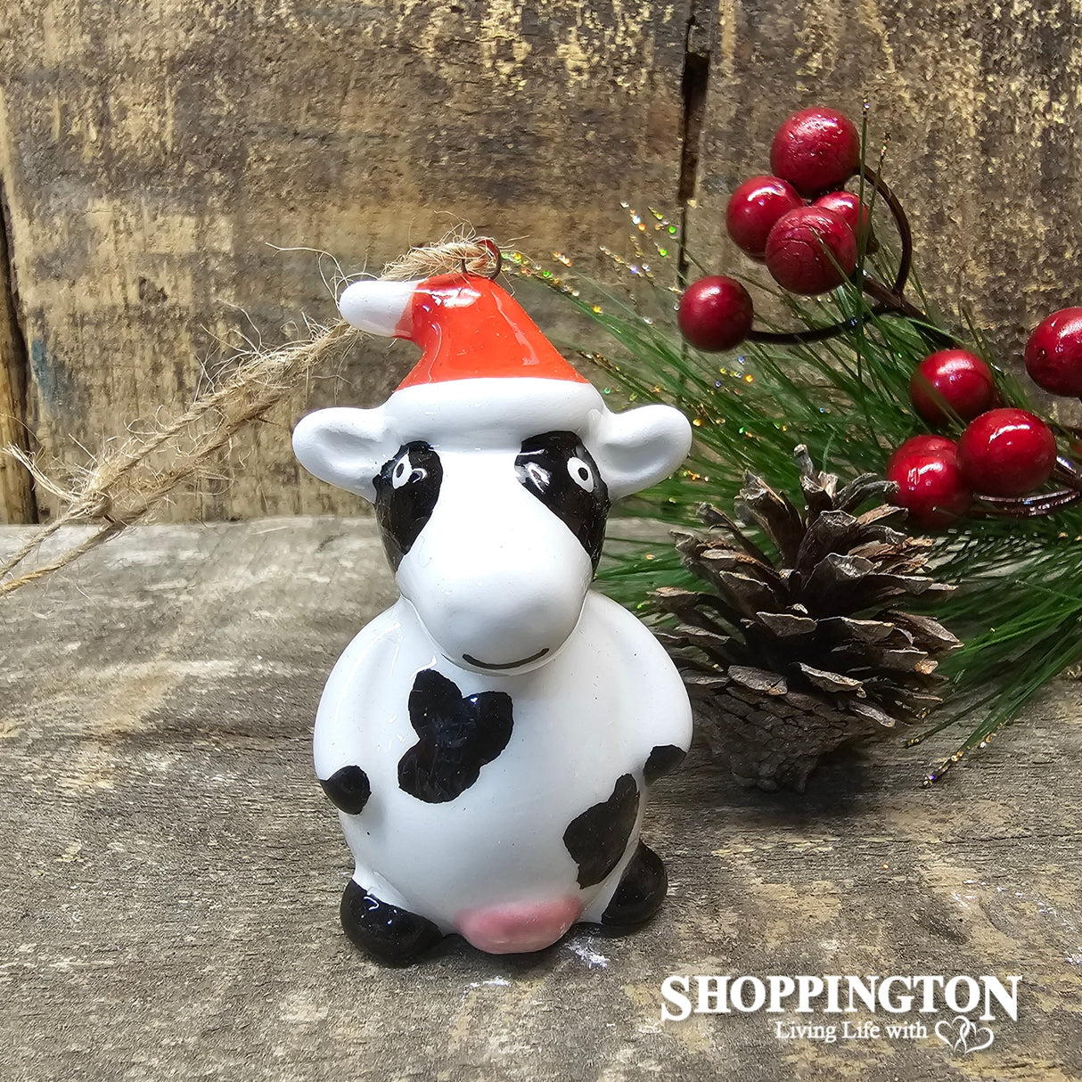 NZ Ceramic Christmas Decoration - Cow