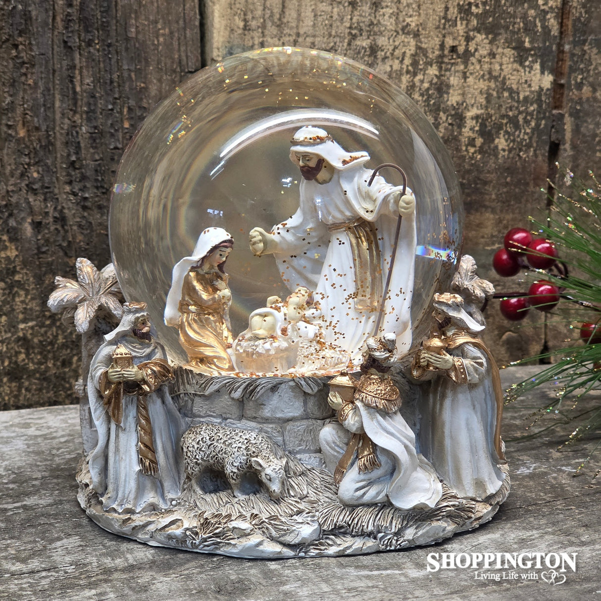 Golden Globe Nativity Scene