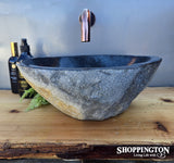 Handcarved Stone Wash Basin - 39cm