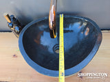 Handcarved Stone Wash Basin - 37cm x 31cm