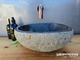Handcarved Stone Wash Basin - 36.5cm x 31cm