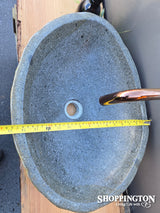 Handcarved Stone Wash Basin -  49cm x 38cm