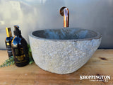 Handcarved Stone Wash Basin - 38cm x 30cm