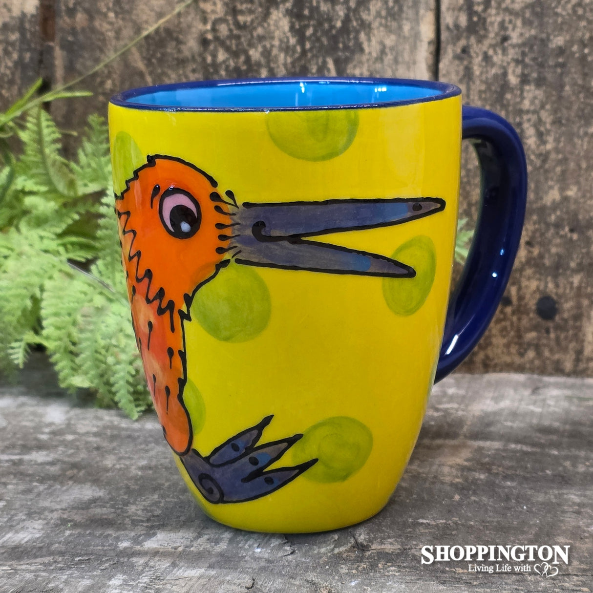 NZ Made Hand Painted - Yellow Kiwi Blokes Mug