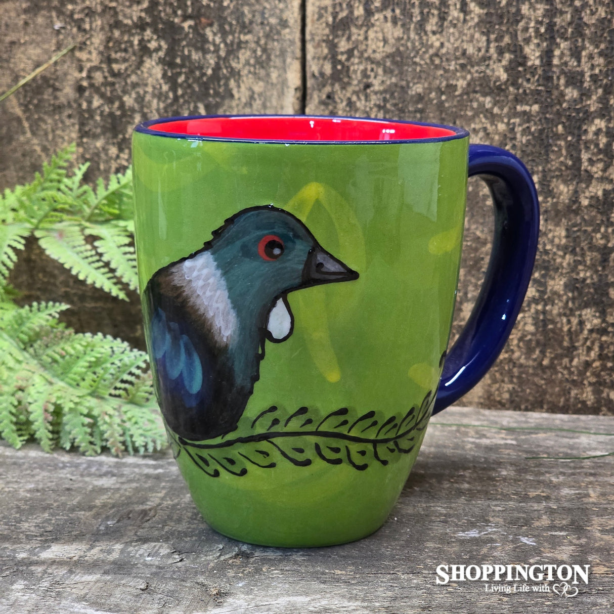 NZ Made Hand Painted - Red Tui Blokes Mug