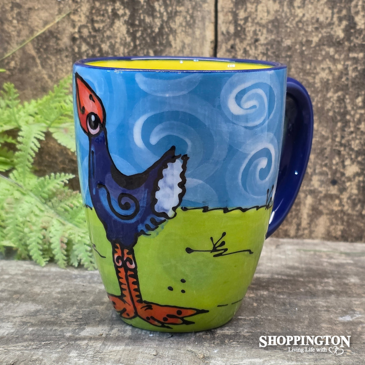 NZ Made Handpainted -  Mug Pukeko Standing