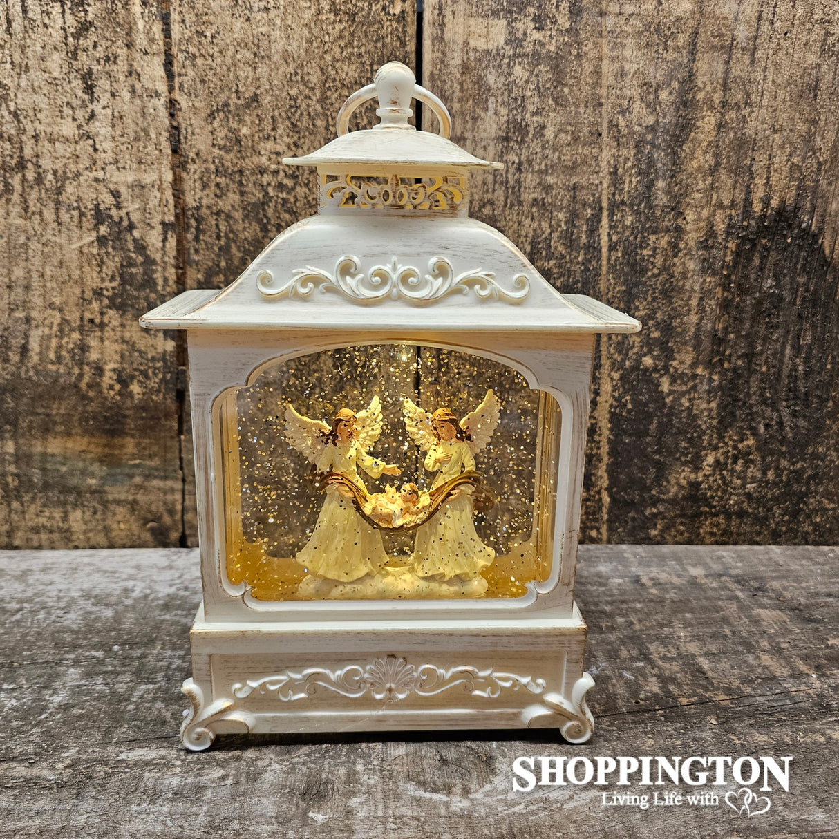 Glitter Snow Lantern - Angels