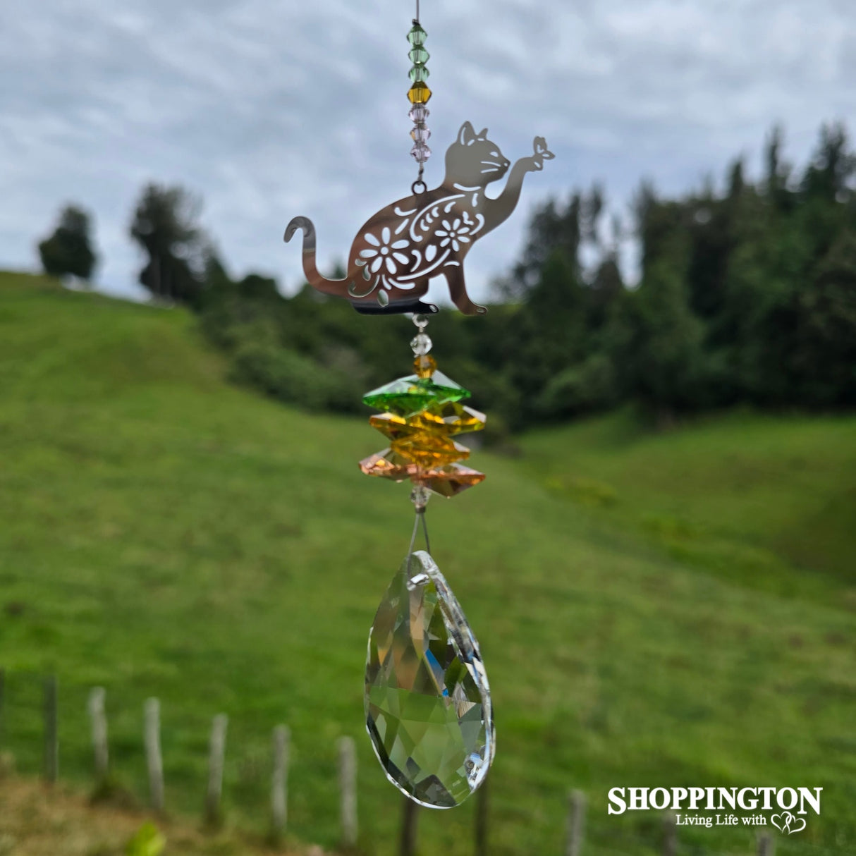 Wishing Eternity Crystal Hanger - Cat