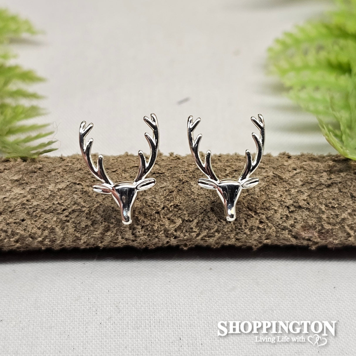 Earrings - Silver Deer