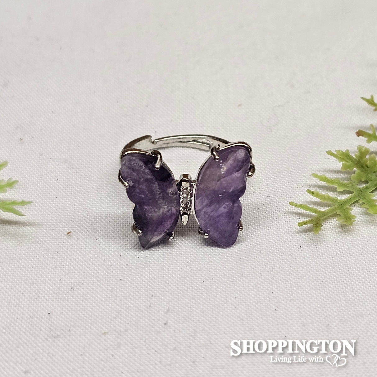 Ring - Amethyst Butterfly