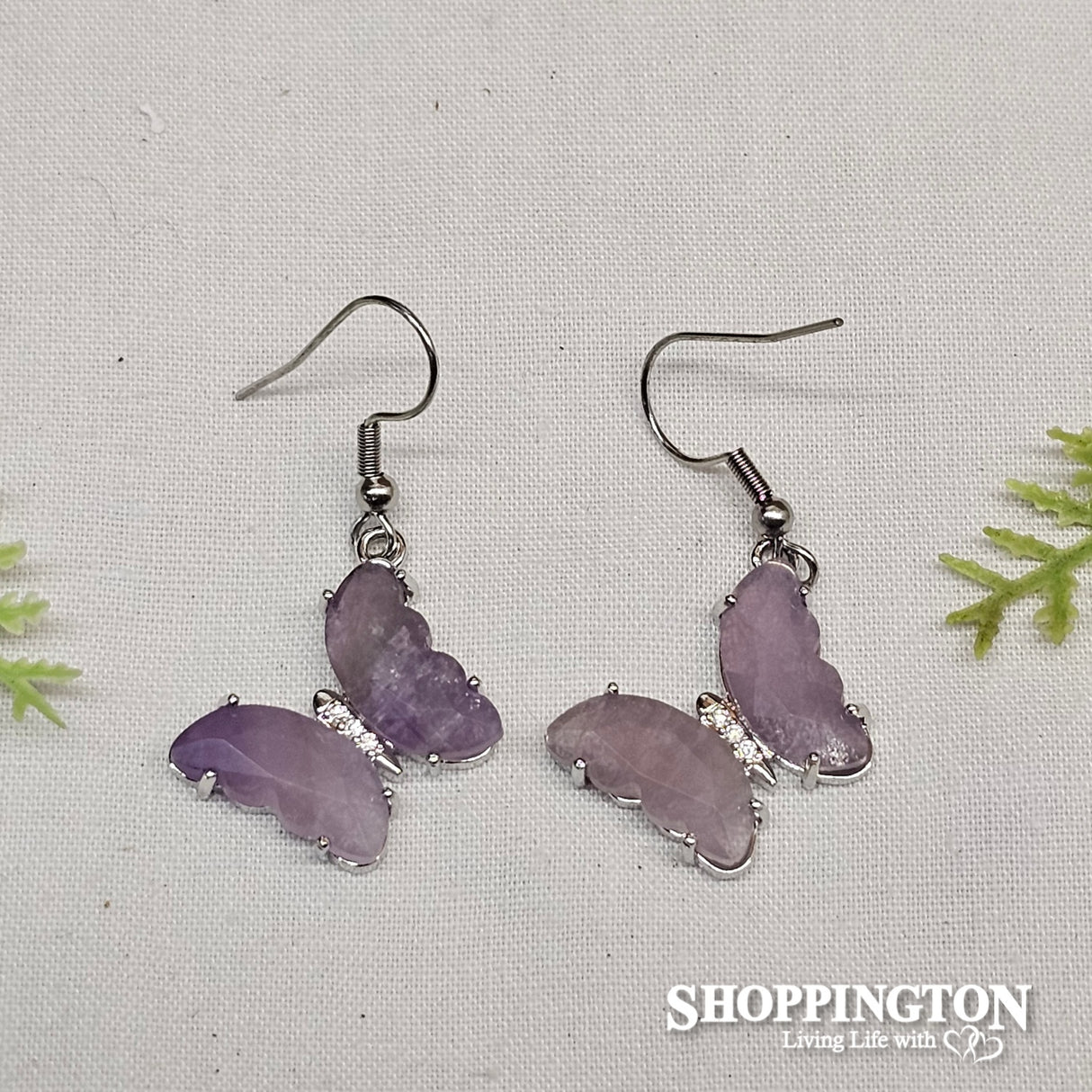Earrings - Butterfly Amethyst