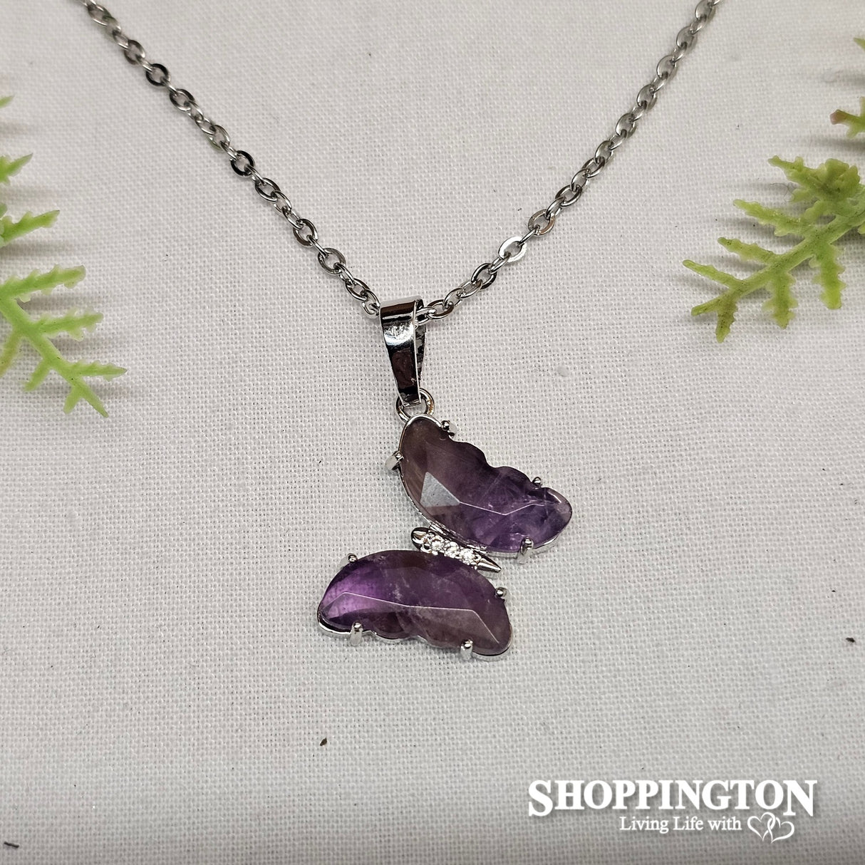 Necklace - Butterfly Amethyst
