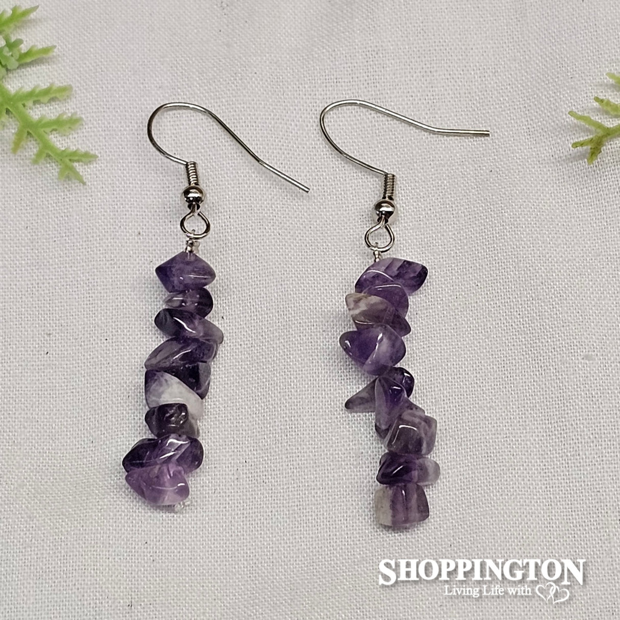 Amethyst Chip Gemstone Earrings