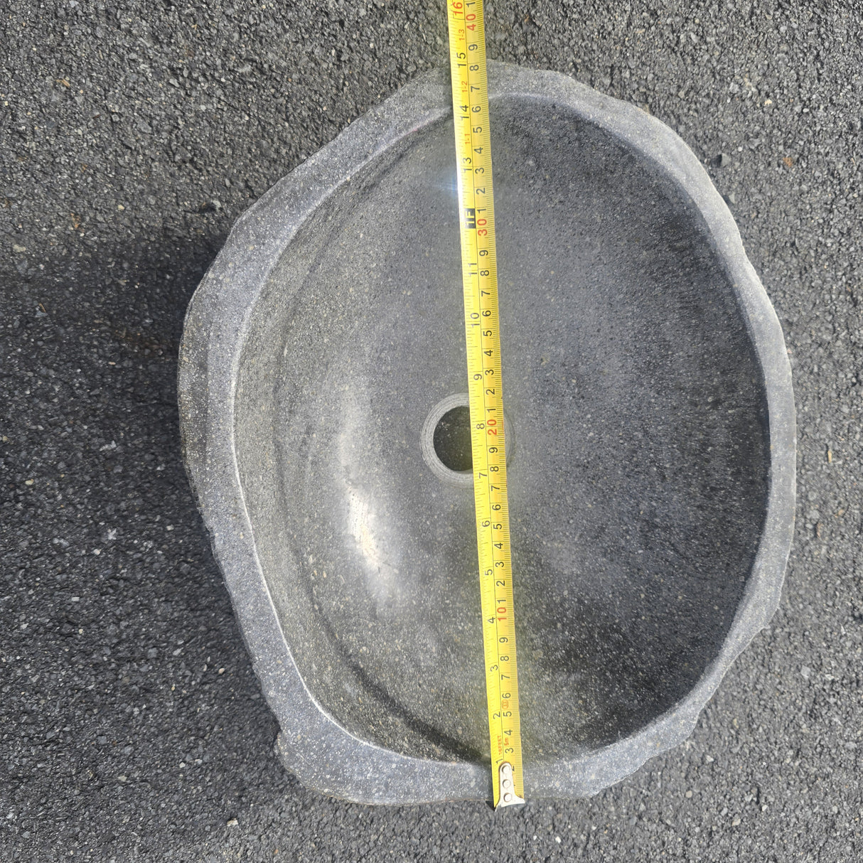 Handcarved Stone Wash Basin - 34cm x 38cm