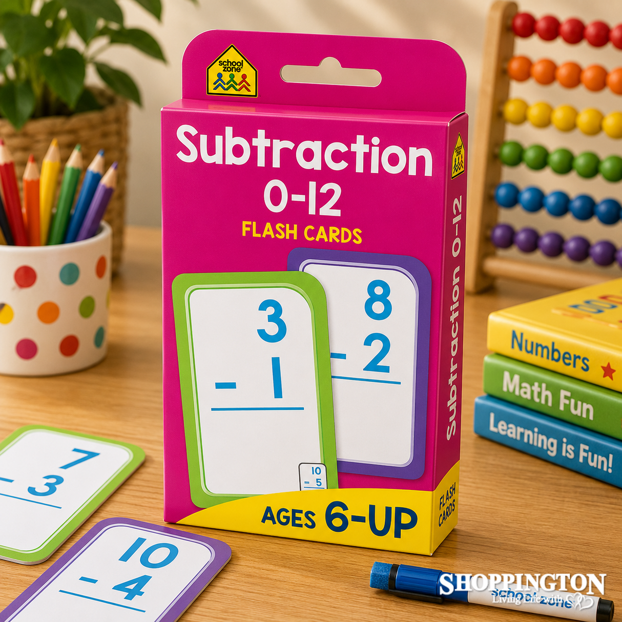 School Zone Flash Card - Subtraction 0-12