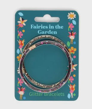 Glitter bracelets - Fairies in the Garden (set of two)