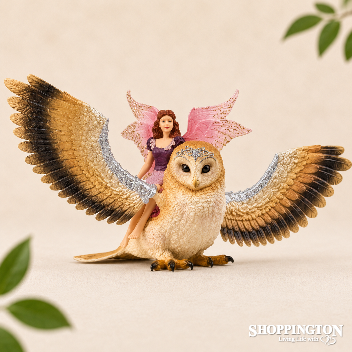 Schleich - Fairy In Flight On Glam-Owl