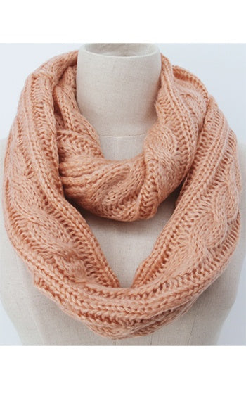 Snood - Apricot Cable Knit