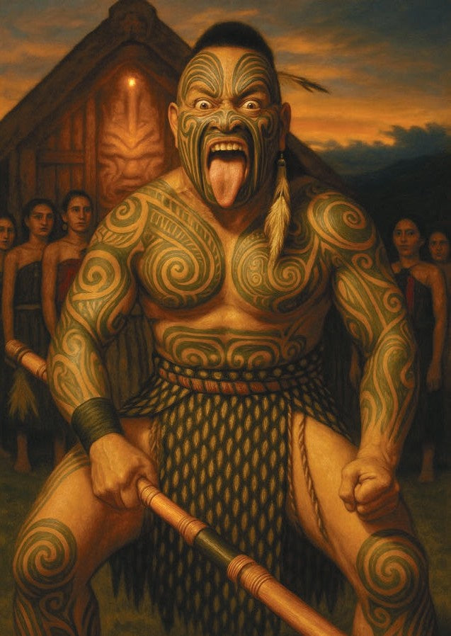 Doug Healey Greetings Card - Haka