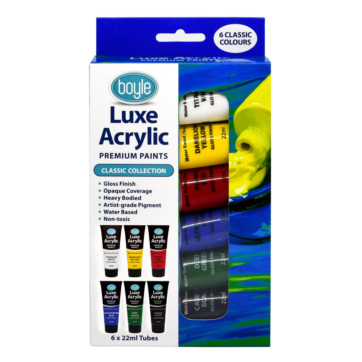 Luxe Acrylic Premium Paint - Classic 6pk